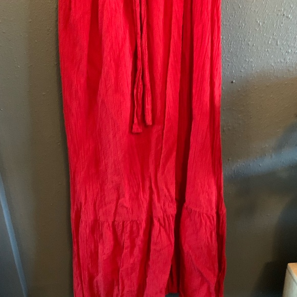 Season of Loving Red Drawstring Midi Dress - Picture 6 of 9